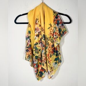 Yellow Floral Scarf 42 x 39